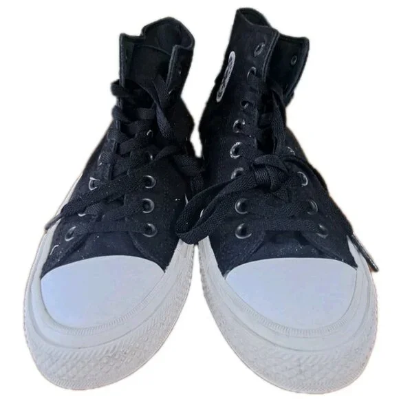 Chuck Taylor Converse All Stars Women's 11 Black Canvas High-Tops New No Tags - Picture 3 of 13